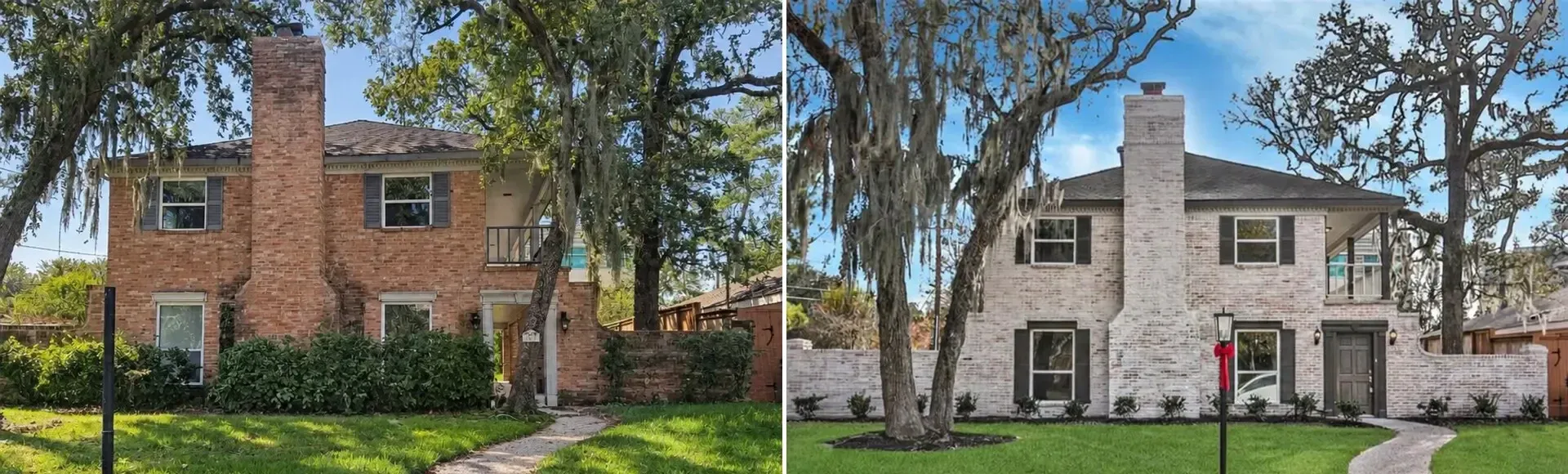 Thistlewood home after a decorative brick wash